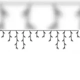 EDM Eiszapfenvorhang mit easy-connect Programmiergerät 2x0,5m 12 Streifen 40 leds Warmweiß Edm