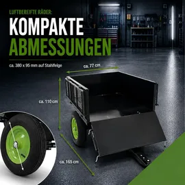 Trutzholm Rasentraktor Anhänger Kippanhänger 300 kg