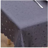 simurq Tischdecke Abwaschbar Lotuseffekt 130 x 160 cm Grau