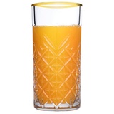 Pasabahce Longdrinkglas Timeless, Long Drink Gläser 4-teiliges Set mit Goldrand 295ml