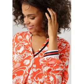 Aniston CASUAL Schlupfbluse mit fantasievollem, grafischen Blumendruck Rot 42
