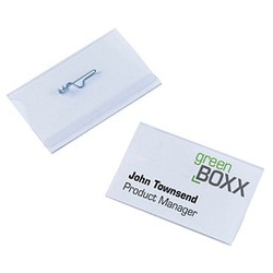 50 DURABLE Namensschilder mit Nadel 9,0 x 5,4 cm