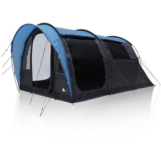 yourGEAR your GEAR Zelt Bora 4 Personen, UV 50+ Familienzelt, dunkle Schlafkabine, großer Wohnraum und Fenster, wasserdichtes Campingzelt, 5000 mm, Stehhöhe, Vordach, 3 breite Eingänge