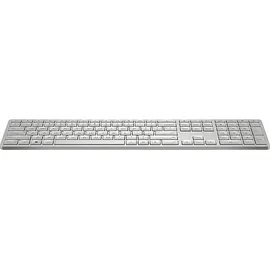 HP 970 Dual-Mode Wireless Keyboard silber, USB/Bluetooth, DE (3Z729AA#ABD)