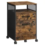VASAGLE Rollcontainer 42,0 x 44,0 x 69,0 cm braun, schwarz