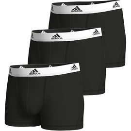 adidas Herren Multipack (3pk) und Active Flex Cotton Trunk Boxershort (6 Pack) Unterwäsche, Black S