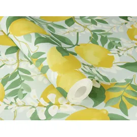 Rasch Textil Portofino Vliestapete 6 m x 0,53 m 1 St Blau/Grün/Gelb