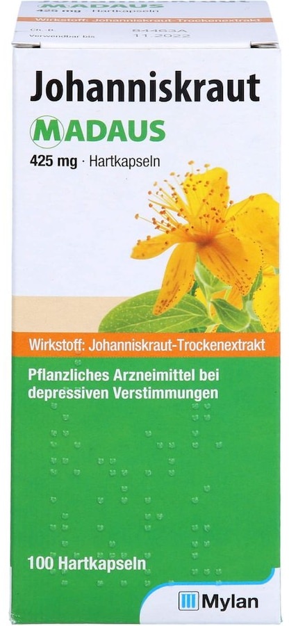 Mylan JOHANNISKRAUT MADAUS 425 mg Hartkapseln Beruhigung & Nerven