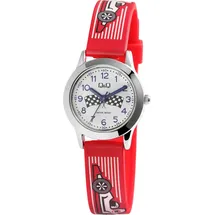 Citizen QC29J334Y 34 mm Kunststoffgehäuse Grau Kunststoffarmband Rot