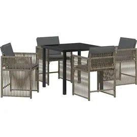 vidaXL Gartenmöbel-Set 5-tlg. Grau
