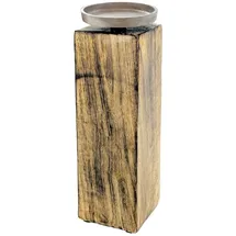 Spetebo Kerzenständer Mango Holz Grau