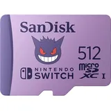 SanDisk PokémonTM Gengar microSDTM-Karte 512 GB, Flash-Speicherkarte, Lila