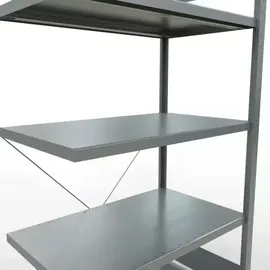 Schulte Anbauregal Steckregal MULTIplus330 2000 x 1000 x 600 mm 5 Fachböden Kreuzstrebe verzinkt
