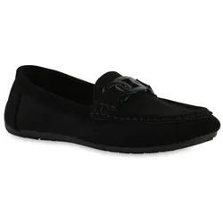 Damen Mokassins in Schwarz