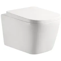 Aqva Zone AqvaCeramica Wand-Tiefspül-WC mit WC-Sitz Weiß
