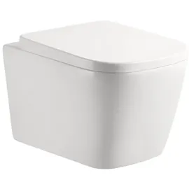 Aqva Zone AqvaCeramica Wand-Tiefspül-WC mit WC-Sitz Weiß