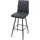 MCW Barhocker MCW-H72, Barstuhl Tresenhocker, drehbar Auto-Position Fußablage Stahl Stoff/Textil ~ dunkelgrau