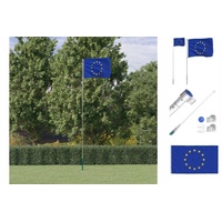 VidaXL Europaflagge mit Mast 5,55 m Aluminium
