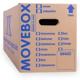 KK Verpackungen Umzugskarton, 350 Umzugskartons Movebox Smart & Safe Umzugskiste 30 kg Braun braun