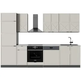 Vicco Küchenzeile Fame-Line 300 cm GrauBeige