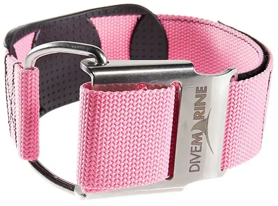 Divemarine Edelstahl Flaschengurt Für Tauchen - Pink - 15-18L