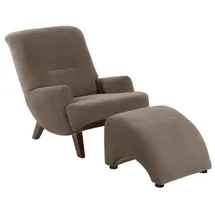 58 aufm Kessel Sessel Sahara Kunststoff 101 x 80 x 71 cm Nussbaum