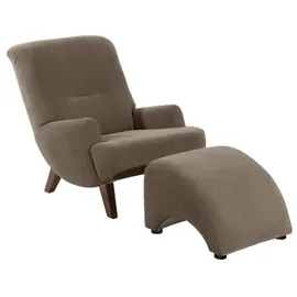 58 aufm Kessel Sessel Sahara Kunststoff 101 x 80 x 71 cm Nussbaum