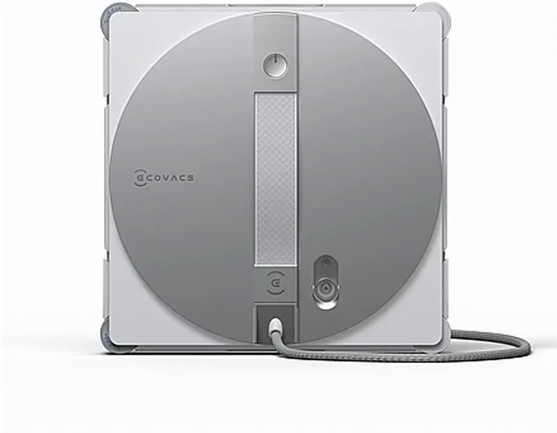 ECOVACS WINBOT W3 OMNI Fensterputzroboter, Kabelgebunden/Kabellos, 8000 Pa Saugkraft, WIN-SLAM 5.0 Navigation, Bis zu 70 Minuten Laufzeit, Weiß/Silber