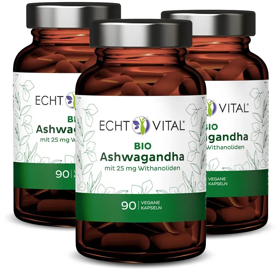 Echt Vital Bio Ashwagandha - 3 Gläser