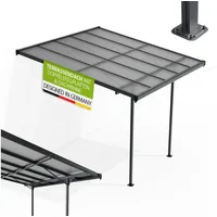 Juskys Terrassendach Borneo 300 x 300 cm anthrazit