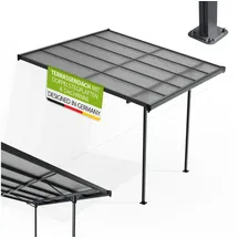 Juskys Terrassendach Borneo 300 x 300 cm anthrazit
