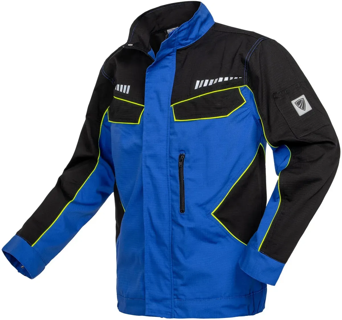 Funktionsjacke SHIELD PROTECT "Protect KONTUR Arbeitsjacke", Gr. S, blau, Obermaterial: 65% Polyester PES. 35% Baumwolle CO., Jacken Funktionsjacke