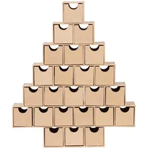Décopatch Adventskalender Tannenbaumform 5x30x35 cm HD095C