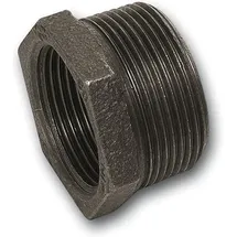 SOMATHERM SANHA Tempergussfitting Reduziernippel schwarz IG/AG 2"x1 1/4", EN-GJMW-400-5