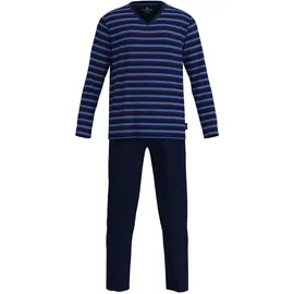 Götzburg Pyjama Schlafanzug lang Blau XL