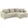 luma-home Cord Ecksofa L-Form Couch Polsterecke Schlaffunktion Bettkasten in Beige Grau / 15201 - Beige