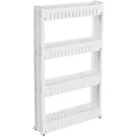 Tectake tectake® Nischenregal, 4 Ebenen, leicht zu reinigen, 54 x 12 x 101 cm