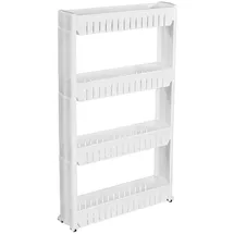 Tectake tectake® Nischenregal, 4 Ebenen, leicht zu reinigen, 54 x 12 x 101 cm