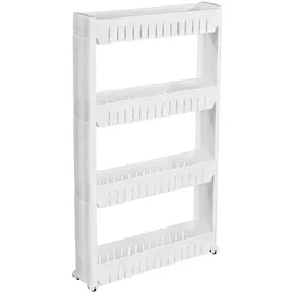Tectake tectake® Nischenregal, 4 Ebenen, leicht zu reinigen, 54 x 12 x 101 cm