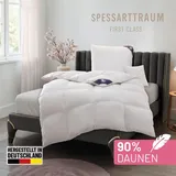 SPESSARTTRAUM Daunenbettdecke SPESSARTTRAUM "First Class", weiß, B:240cm L:220cm, Bezug: 100% Baumwolle. Füllung: 90% Daunen, 10% Federn, Bettdecken, 5 Wärmeklassen & 6 Größen, Bestseller
