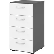 bümö smart Schubladenschrank 40 x 74,8 x 42 grau/weiß
