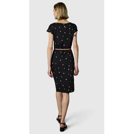 Ragwear Shirtkleid Midikleid Herzchen-Print Schwarz M
