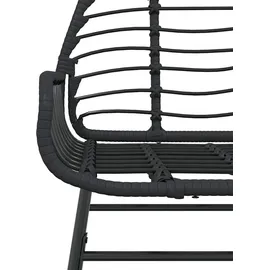 vidaXL 5-teiliges Garten-Esszimmerset aus schwarzem Polyrattanglas vidaXL