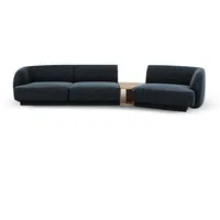 Micadoni Sofa Miley, modular 3-Sitzer blau