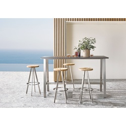 solpuri Set Bari, Yix - Das Set besteht aus: 1 x Bartisch Bari 175 x 68 cm, 4 x Barhocker Yix. Tischp...