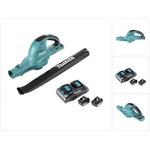 Makita DUB 361 PM 2x 18 V / 36 V Akku Laubbläser Gebläse + 2x BL 1840 B 4 Ah / 4000 mAh Akku + Makita DC 18 RD 2-fach Ladegerät
