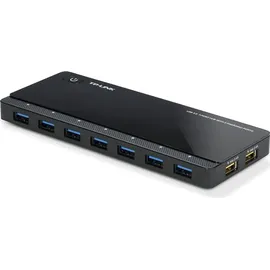 TP-Link UH720 USB 3.0 Hub mit netzteil, 2 × 2,4A Ladeports, 5 Gbit/s High-Speed USB Splitter, Netzadapter & USB-Kabel, kompatibel mit Windows, Mac OS, Linux, für Laptop, PC, Tablet