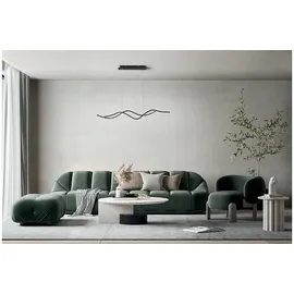 Fabas Luce Sinuo 2-flg. 36W 60 cm rechteckig schwarz