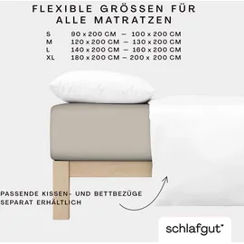 schlafgut Casual 120 x 200 - 130 x 200 cm sand mid