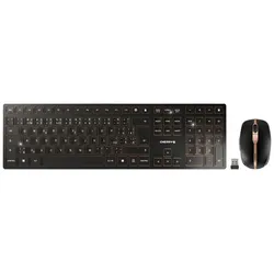 CHERRY JD-9100CS-2 Kabellos, Funk Tastatur, Maus-Set  Tschechisch Schwarz